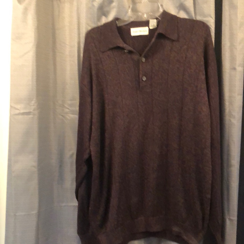 3 button sweater 100% silk